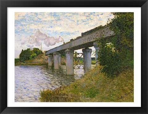 Framed Railway Bridge at Argenteuil, c.1873-4 Print