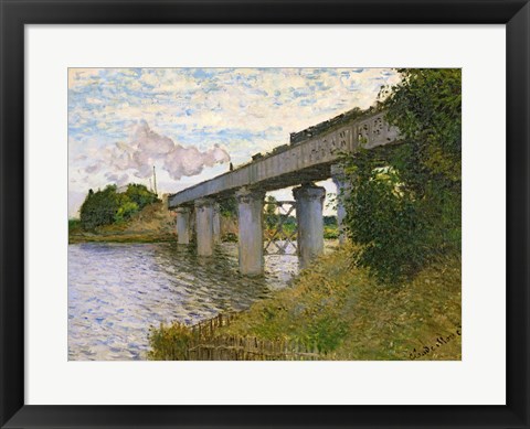 Framed Railway Bridge at Argenteuil, c.1873-4 Print