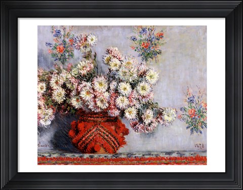 Framed Chrysanthemums, 1878 Print