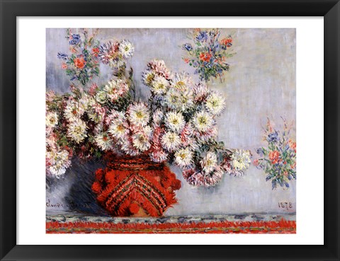 Framed Chrysanthemums, 1878 Print