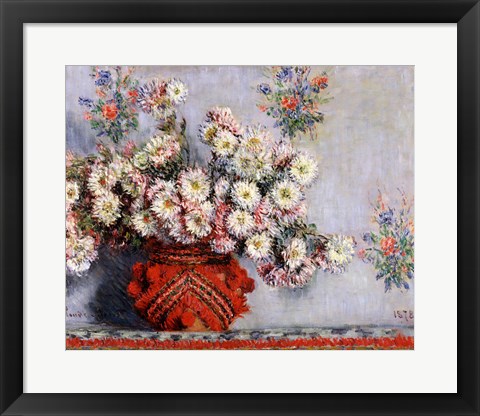 Framed Chrysanthemums, 1878 Print
