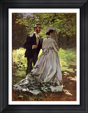 Framed Promenaders, or Bazille and Camille, 1865 Print