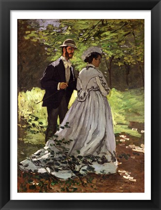 Framed Promenaders, or Bazille and Camille, 1865 Print