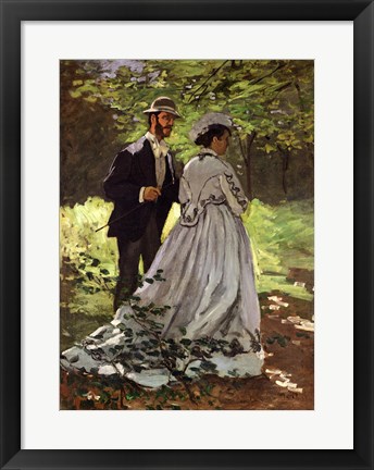 Framed Promenaders, or Bazille and Camille, 1865 Print