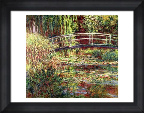 Framed Waterlily Pond: Pink Harmony, 1900 Print