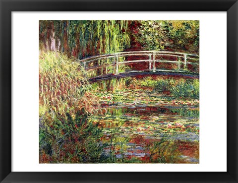 Framed Waterlily Pond: Pink Harmony, 1900 Print