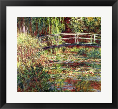 Framed Waterlily Pond: Pink Harmony, 1900 Print