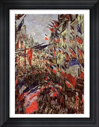 Framed Rue Saint-Denis, Celebration of June 30, 1878 Print