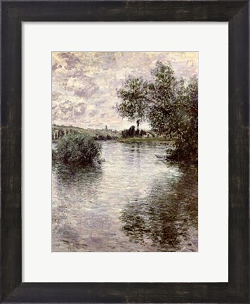 Framed Seine at Vetheuil, 1879 Print