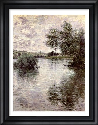 Framed Seine at Vetheuil, 1879 Print