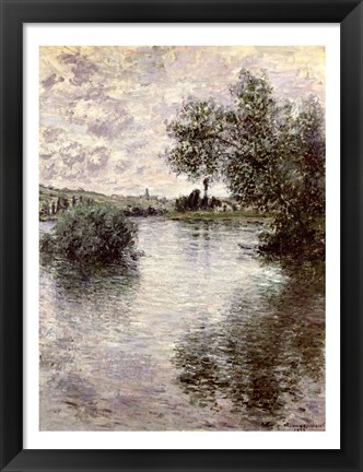 Framed Seine at Vetheuil, 1879 Print