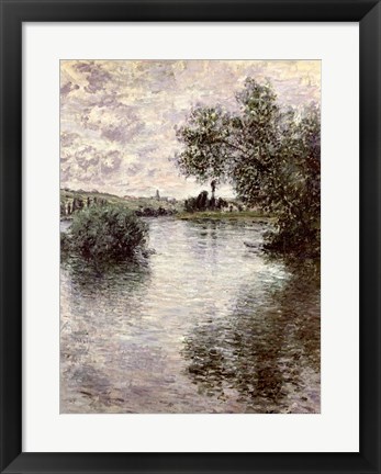 Framed Seine at Vetheuil, 1879 Print