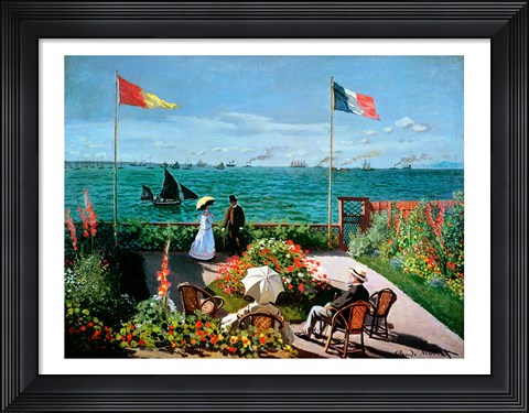 Framed Terrace at Sainte-Adresse, 1867 Print