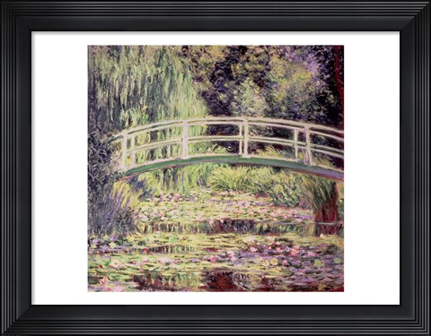 Framed White Nenuphars, 1899 Print