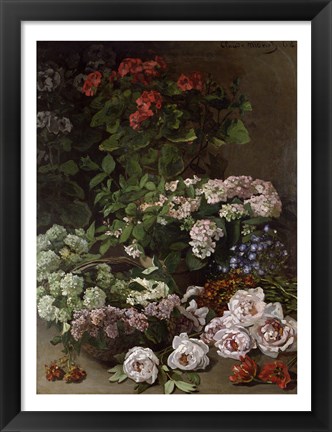 Framed Spring Flowers, 1864 Print