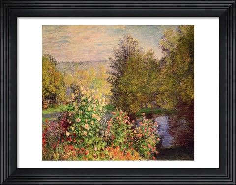 Framed Corner of the Garden at Montgeron, 1876-7 Print