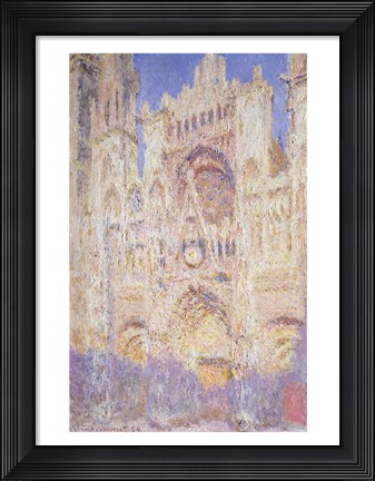 Framed Rouen Cathedral at Sunset, 1894 Print
