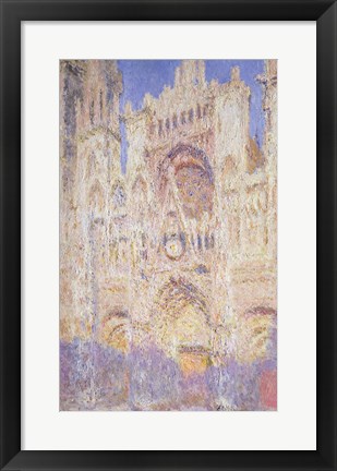 Framed Rouen Cathedral at Sunset, 1894 Print