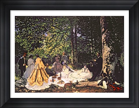 Framed Le Dejeuner sur l&#39;Herbe, 1866 Print
