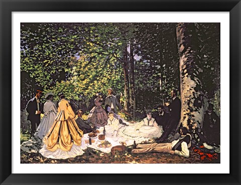 Framed Le Dejeuner sur l&#39;Herbe, 1866 Print