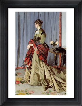 Framed Portrait of Madame Louis Joachim Gaudibert, 1868 Print