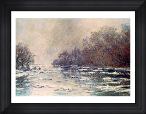 Framed Break up at Vetheuil, c.1883 Print