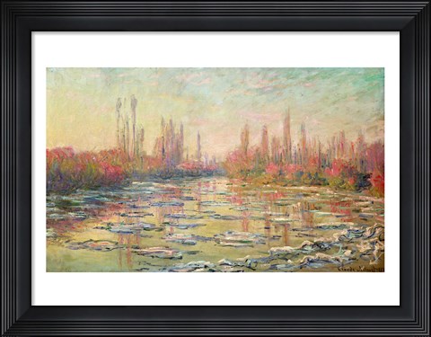 Framed Thaw on the Seine, near Vetheuil, 1880 Print