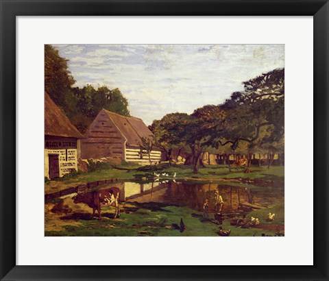 Framed Farmyard in Normandy, c.1863 Print