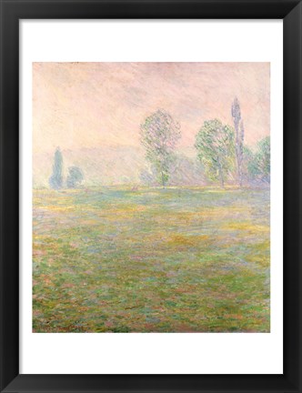 Framed Meadows in Giverny, 1888 Print