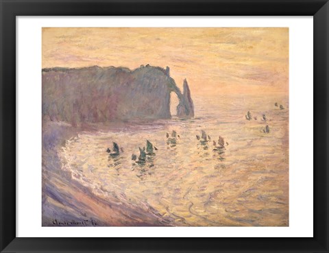 Framed Cliffs at Etretat, 1886 Print