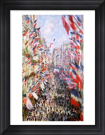 Framed Rue Montorgueil, Paris, Celebration of June 30, 1878 Print