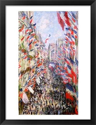 Framed Rue Montorgueil, Paris, Celebration of June 30, 1878 Print