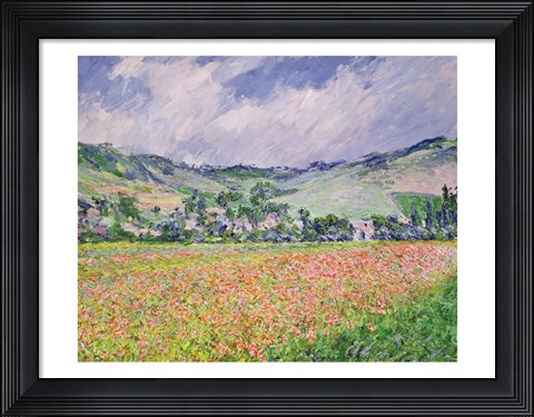 Framed Poppy Field near Giverny, 1885 Print