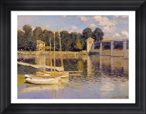 Framed Bridge at Argenteuil, 1874 Print