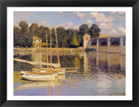Framed Bridge at Argenteuil, 1874 Print