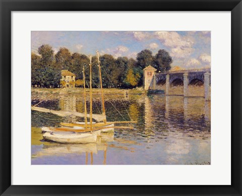 Framed Bridge at Argenteuil, 1874 Print