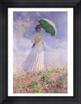 Framed Woman with a Parasol turned to the Right, 1886 Print