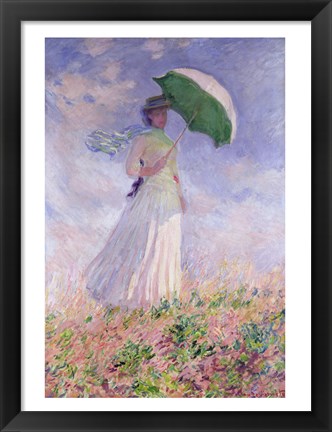 Framed Woman with a Parasol turned to the Right, 1886 Print