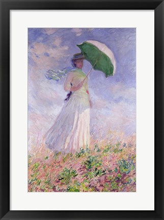 Framed Woman with a Parasol turned to the Right, 1886 Print