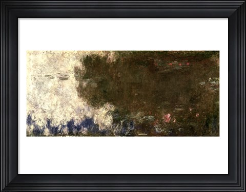 Framed Waterlilies - The Clouds (right side), 1914-18 Print