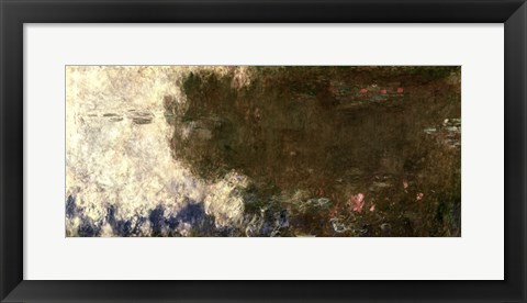 Framed Waterlilies - The Clouds (right side), 1914-18 Print