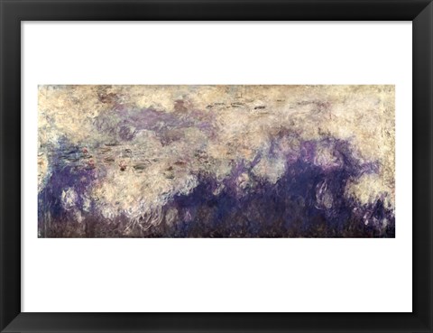Framed Waterlilies - The Clouds (central section) 1915-26 Print