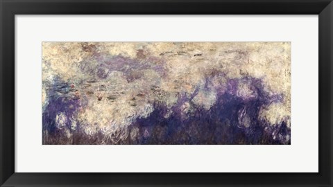 Framed Waterlilies - The Clouds (central section) 1915-26 Print