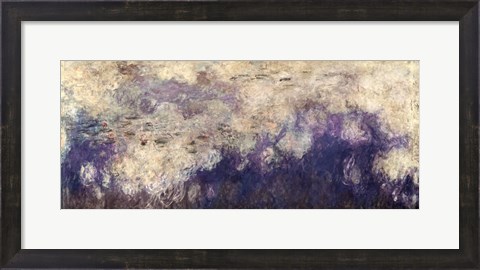 Framed Waterlilies - The Clouds (central section) 1915-26 Print