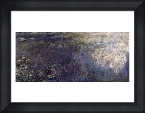 Framed Waterlilies - The Clouds (left section), 1914-18 Print