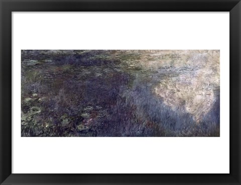 Framed Waterlilies - The Clouds (left section), 1914-18 Print