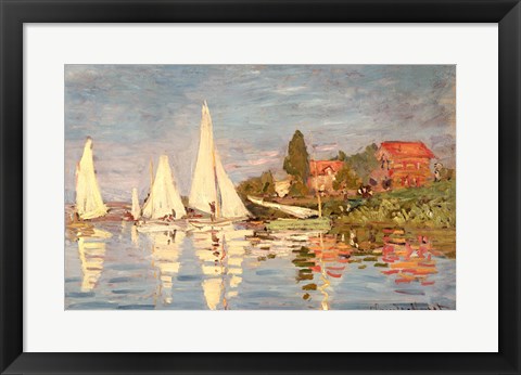 Framed Regatta at Argenteuil, c.1872 Print