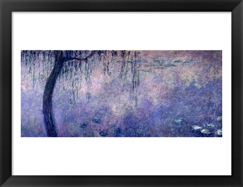 Framed Waterlilies: Two Weeping Willows, left section, 1914-18 Print