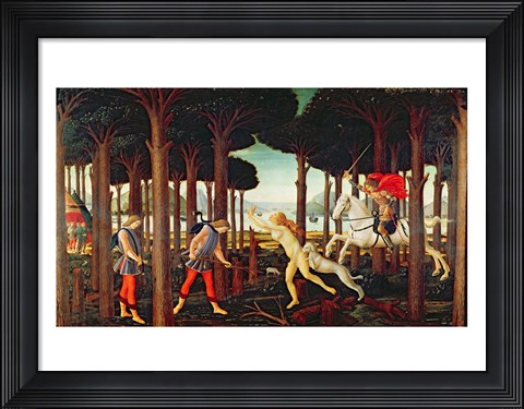 Framed Story of Nastagio degli Onesti: Nastagio&#39;s Vision of the Ghostly Pursuit in the Forest, 1483 or 1487 Print