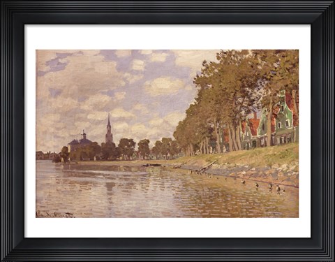 Framed Zaandam (Holland) 1871 Print